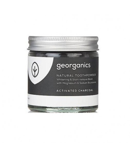 GEORGANICS Proszek do czyszczenia zębów, naturalny, nietoksyczny Activated Charcoal, 60 ml