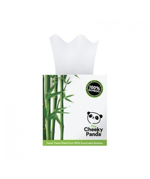THE CHEEKY PANDA 100% Bambusowe Chusteczki do twarzy (uniwersalne) pudełko kostka