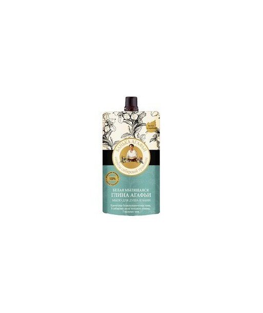 Babuszka Agafia Biała glinka myjąca do włosów i ciała (Łaźnia Agafii) 100ml Babuszka Agafia Biała glinka myjąca do włosów i ciała (Łaźnia Agafii) 100ml