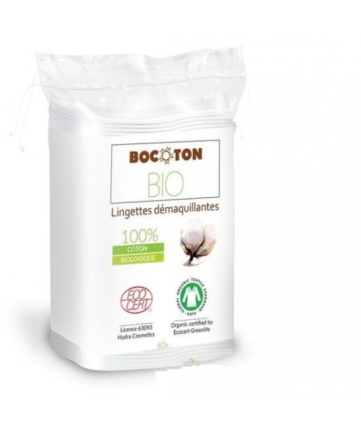 BOCOTON Ekologiczne płatki kosmetyczne kwadratowe 75x75mm/40szt.
