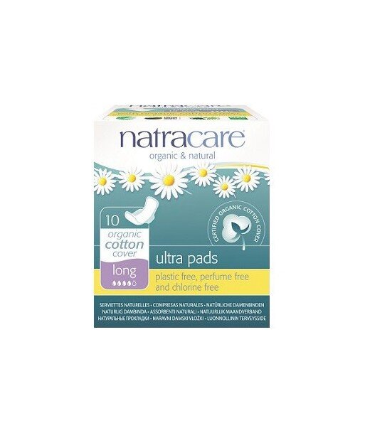 NATRACARE Podpaski higieniczne ze skrzydełkami długie ULTRA LONG 10szt.