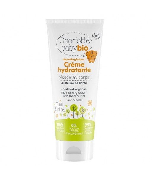 Charlotte baby BIO Hipoalergiczny krem nawilżający do twarzy i ciała masło shea 100ml Charlotte baby BIO Hipoalergiczny krem nawilżający do twarzy i ciała masło shea 100ml