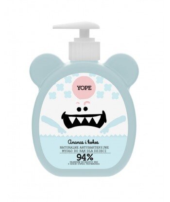 YOPE Naturalne antybakteryjne mydło do rąk dla dzieci ANANAS I KOKOS 400ml NOWOŚĆ!