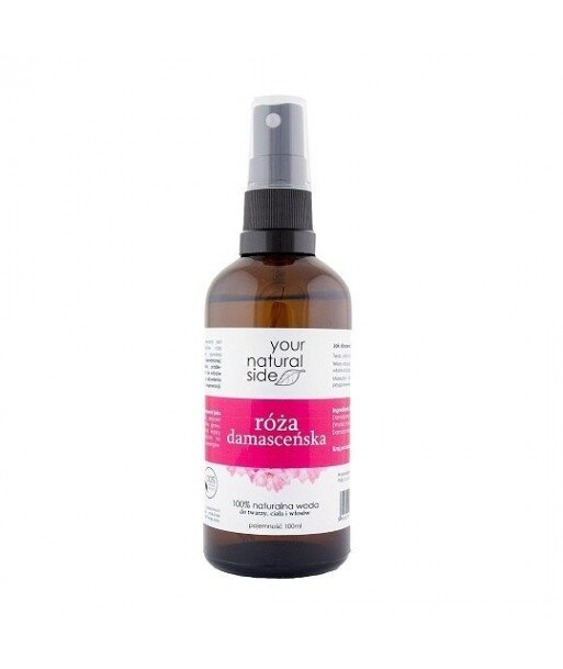 YOUR NATURAL SIDE Woda Kwiatowa Różana z Kwiatów Róży Damasceńskiej Organic Spray 100ml