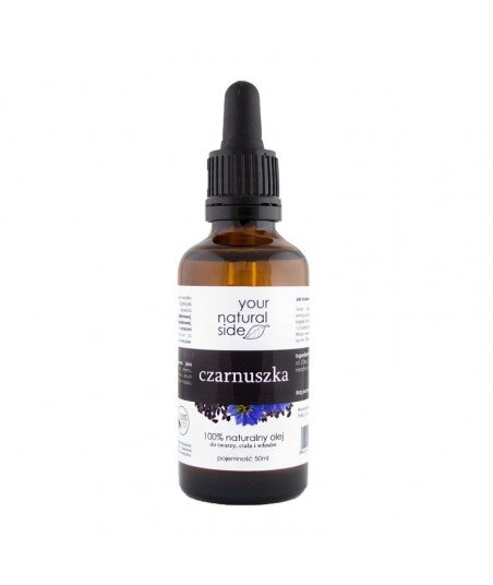 YOUR NATURAL SIDE Olej z Czarnuszki nierafinowany 50ml z pipetą YOUR NATURAL SIDE Olej z Czarnuszki nierafinowany 50ml z pipetą