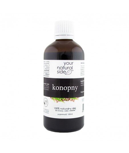 YOUR NATURAL SIDE Olej Konopny nierafinowany Organic 100ml z nakrętką YOUR NATURAL SIDE Olej Konopny nierafinowany Organic 100ml z nakrętką