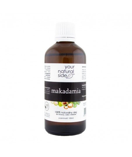 YOUR NATURAL SIDE Olej Makadamia zimnotłoczony Organic 100ml butelka z nakrętką