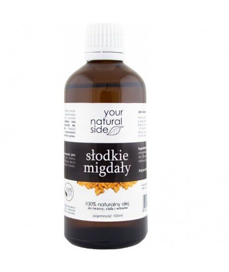 YOUR NATURAL SIDE Olej ze Słodkich Migdałów Organic Nierafinowany 100ml butelka z nakrętką