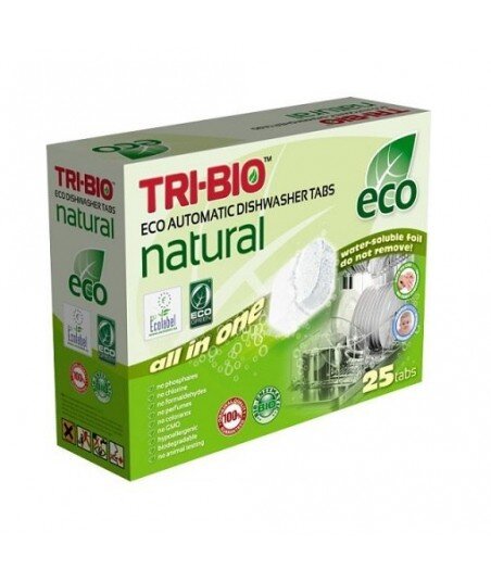 TRI-BIO Ekologiczne kapsułki do zmywarki All in One 25 szt TRI-BIO Ekologiczne kapsułki do zmywarki All in One 25 szt