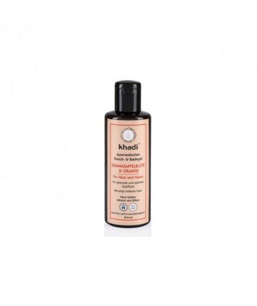 KHADI Żel pod prysznic i do kąpieli - kwiat Granatu i Pomarańcza 210ml