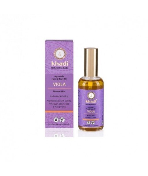 KHADI Ajurwedyjski olejek do twarzy i ciała z Fiołkiem 100ml KHADI Ajurwedyjski olejek do twarzy i ciała z Fiołkiem 100ml