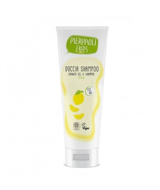 Pierpaoli Ekos Personal Care Szampon i żel pod prysznic w jednym wydajny cytrusowy certyfikowany 250ml