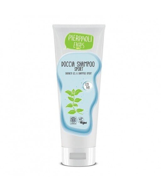 Pierpaoli Ekos Personal Care Odświeżający żel pod prysznic i szampon 2w1 z organiczną miętą idealny dla sportowców 250ml