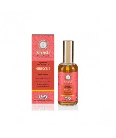 KHADI Ajurwedyjski olejek do twarzy i ciała z Hibiskusem 100ml