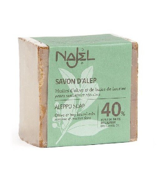 NAJEL Mydło syryjskie z Aleppo 40% 185g NAJEL Mydło syryjskie z Aleppo 40% 185g