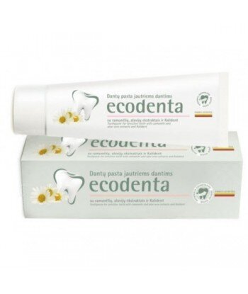 ECODENTA - PASTA DO ZĘBÓW WRAŻLIWYCH z rumiankiem, ekstraktem goździkowym i bioaktywnym wapniem, 100 ml