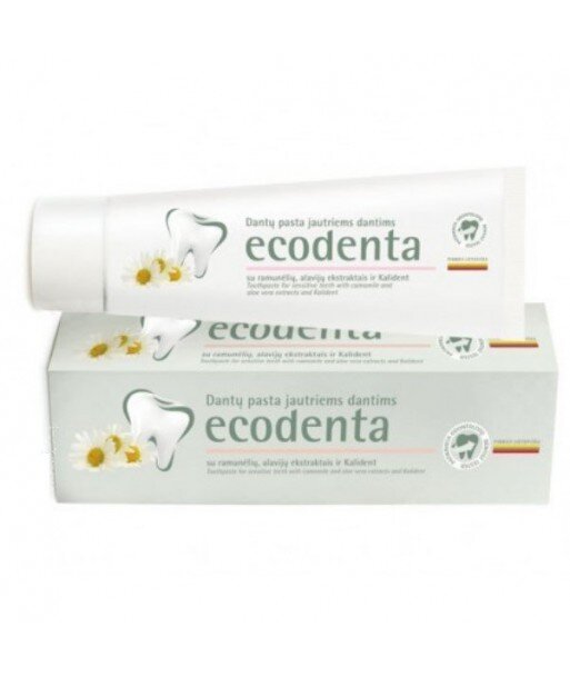 ECODENTA - PASTA DO ZĘBÓW WRAŻLIWYCH z rumiankiem, ekstraktem goździkowym i bioaktywnym wapniem, 100 ml