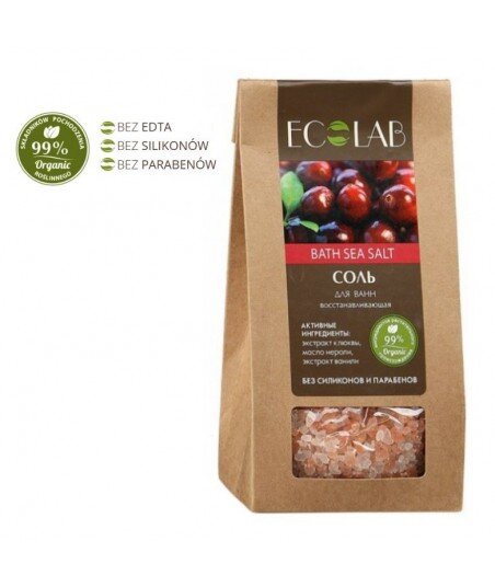Sól Do Kąpieli tonizująca- Sól Do Kąpieli regenerująca - organiczny olej z nasion żurawiny, ekstrakt wanilii, olejek neroli, 400 Sól Do Kąpieli tonizująca- Sól Do Kąpieli regenerująca - organiczny olej z nasion żurawiny, ekstrakt wanilii, olejek neroli, 400