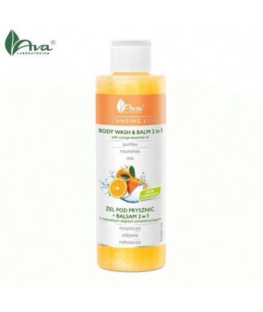 Żel pod prysznic + balsam 2w1 z naturalnym olejkiem pomarańczowym - AVA