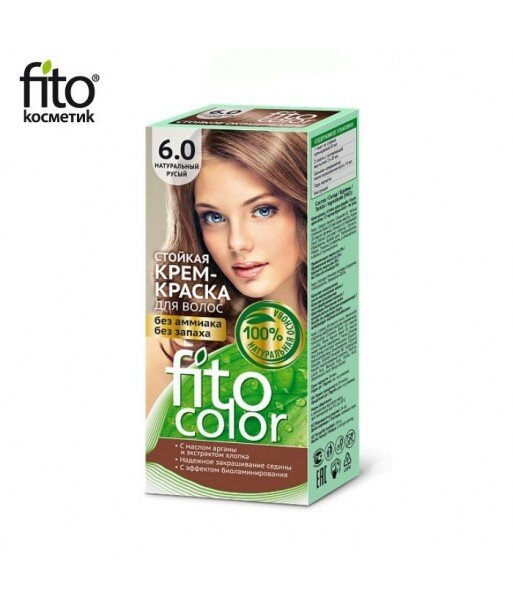 Farba do włosów 6,0 NATURALNY JASNY BRĄZ - FITO COLOR