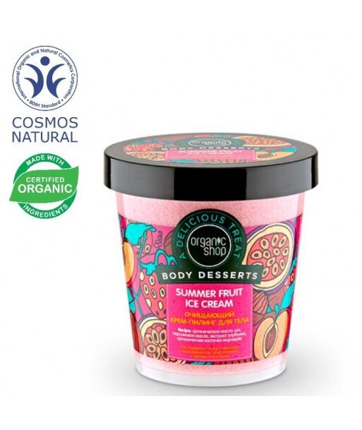 Oczyszczający kremowy scrub do ciała "Owocowe letnie lody" 450ml - ORGANIC SHOP