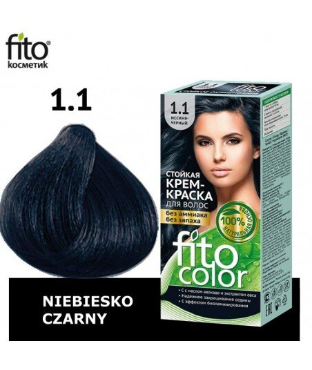 Farba do włosów 1,1 NIEBIESKO CZARNY - FITO COLOR Farba do włosów 1,1 NIEBIESKO CZARNY - FITO COLOR