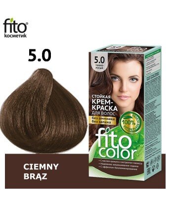Farba do włosów CIEMNY BRĄZ 5,0 - FITO COLOR