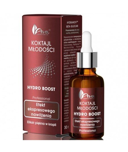 Koktajl młodości - Hydro Boost - efekt nawilżenia,30ml - AVA Koktajl młodości - Hydro Boost - efekt nawilżenia,30ml - AVA