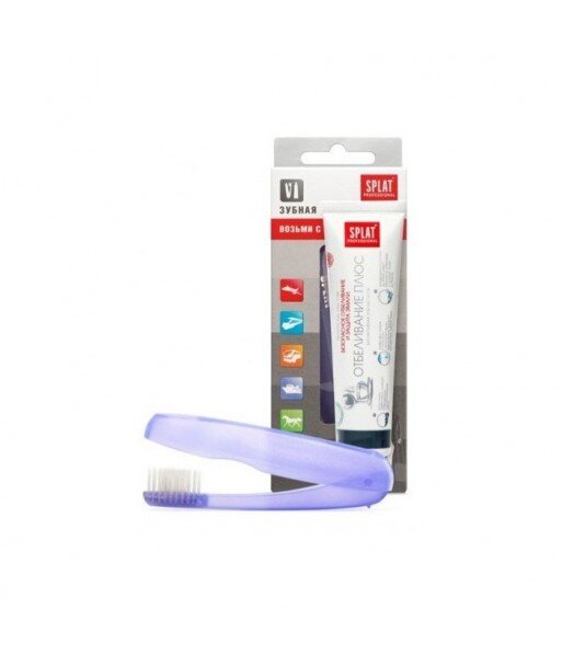 Splat Kit zestaw podróżny White Plus Pasta + szczoteczka 40 ml