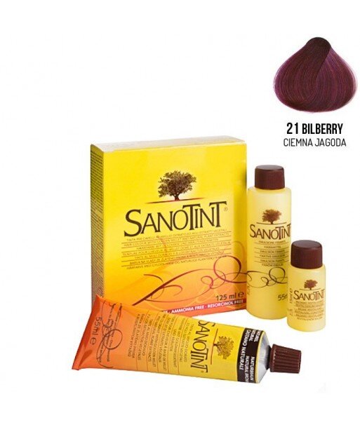 Farba do włosów Bilberry Jagoda 21 Classic Sanotint