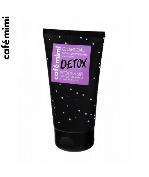 Żel do mycia twarzy z aktywnym węglem - DETOX - do skóry tłustej i mieszanej, 150 ml - CAFE MIMI