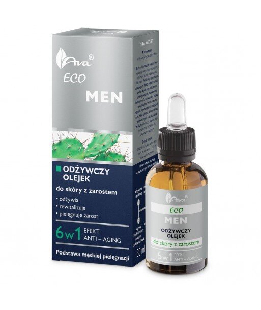 Eco Men odżywczy olejek do skóry z zarostem dla mężczyzn 30ml - AVA