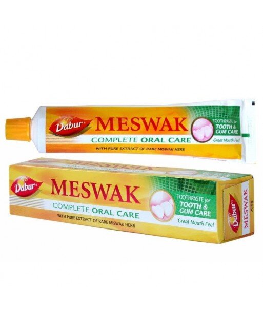 Dabur naturlana pasta ajurwedyjska z wyciągiem z drzewa arakowego Meswak 100g Dabur naturlana pasta ajurwedyjska z wyciągiem z drzewa arakowego Meswak 100g