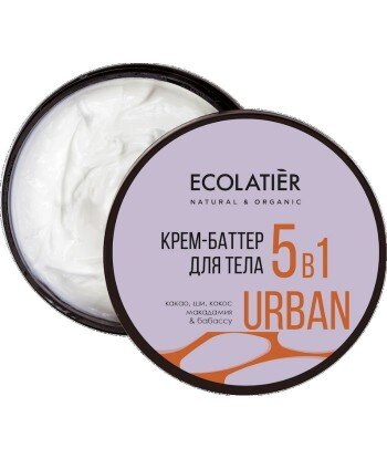 Krem-Masło do ciała 5w1 Kakao, shea, kokos, makadamia, babassu, 380 ml, ECOLATIER URBAN