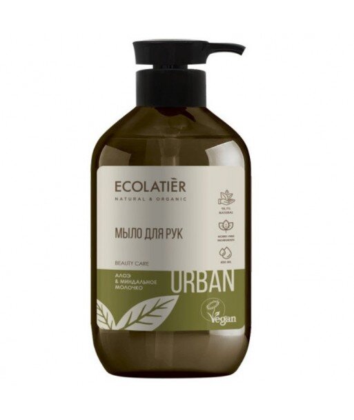Mydło w płynie do rąk Aloes i mleko migdałowe, 400 ml, ECOLATIER URBAN