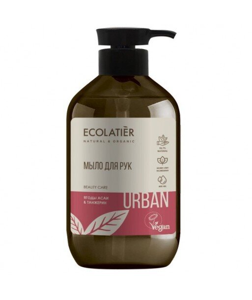 Mydło w płynie do rąk Jagody Acai i mandarynka, 400 ml, ECOLATIER URBAN