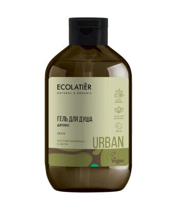 Detoks żel pod prysznic Minerały Morskie i matcha, 600 ml, ECOLATIER URBAN