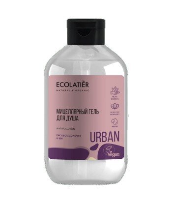 Micelarny żel pod prysznic Mleko ryżowe i shea, 600 ml, ECOLATIER URBAN