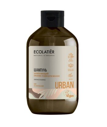 Szampon do włosów osłabionych Wzmacniający Shea i magnolia, 600 ml, ECOLATIER URBAN