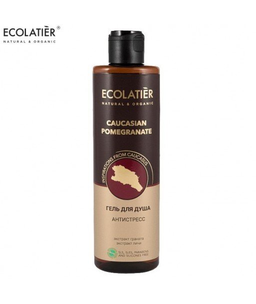 Żel pod prysznic Antistress. Kaukaski granat 250ml, ECOLATIER