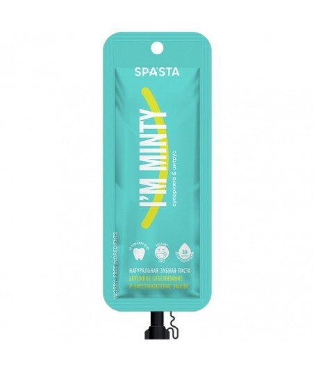 Spasta - Naturalna pasta do zębów I'M MINTY- delikatne wybielanie i odbudowa szkliwa, 30 ml - bez fluoru Spasta - Naturalna pasta do zębów I'M MINTY- delikatne wybielanie i odbudowa szkliwa, 30 ml - bez fluoru