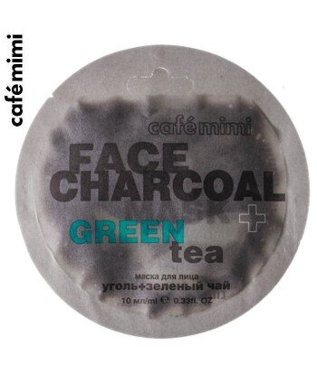 Maseczka do twarzy Bambusowy węgiel drzewny i zielona herbata 10 ml - CAFE MIMI