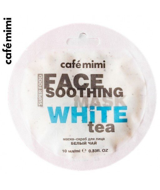 Maseczka-scrub do twarzy z białą herbatą i lotosem 10 ml - CAFE MIMI