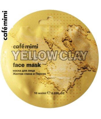 Maseczka do twarzy Żółta glinka i brzoskwinia 10 ml - CAFE MIMI