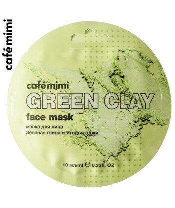 Maseczka do twarzy Zielona glinka i jagody Goji 10 ml - CAFE MIMI