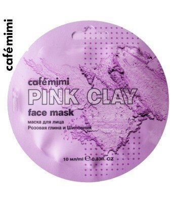 Maseczka do twarzy Różowa glinka i Róża, 10 ml - CAFE MIMI