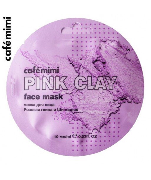 Maseczka do twarzy Różowa glinka i Róża, 10 ml - CAFE MIMI