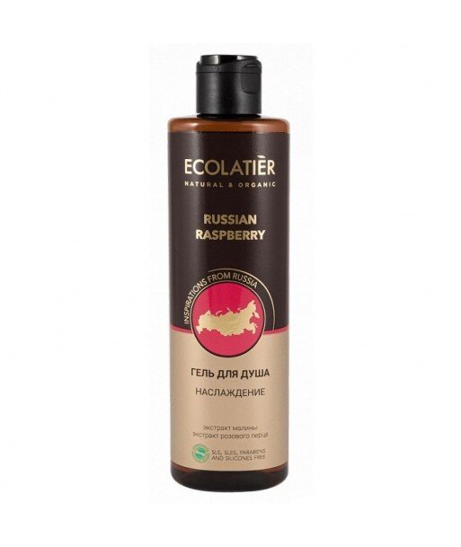 Żel pod prysznic Rosyjska Malina, 250 ml, ECOLATIER