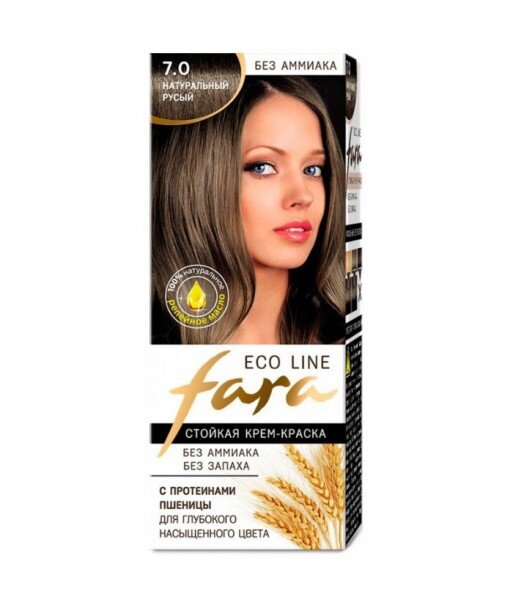 FARA Eco Line 7.0 długotrwała farba do włosów - NATURALNY BRĄZ