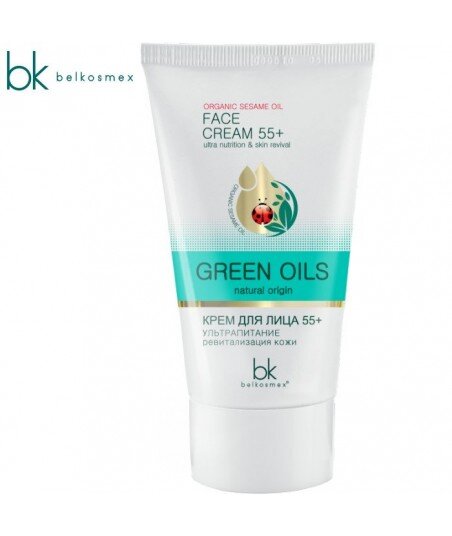 Green Oils krem do twarzy 55+, odżywienie i rewitalizacja, 40g Belkosmex